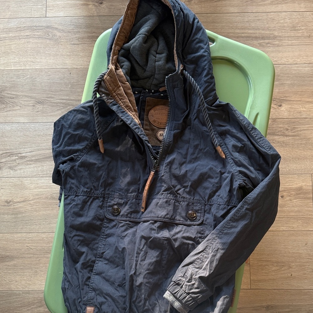 Naketano Dark Blue Hooded Windbreaker